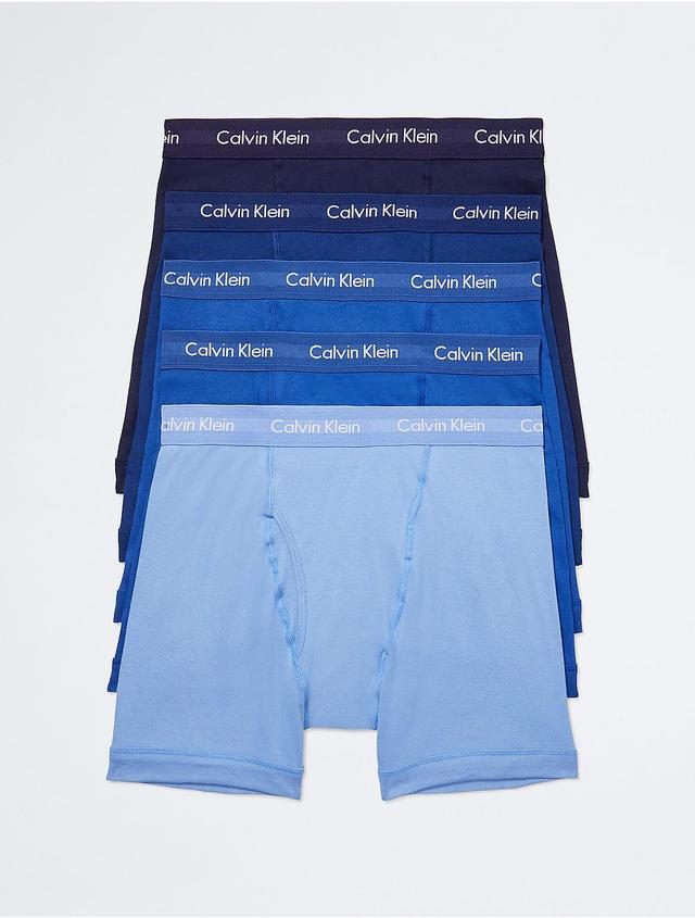 Calvin Klein Underwear Cotton Classics 5 pack Boxer Brief Heather Grey) Men's Underwear Product Image