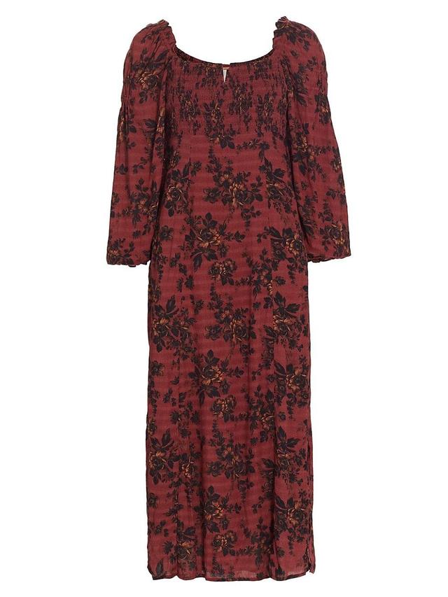 Free People Jaymes Floral Smocked Long Sleeve Maxi Dress Product Image