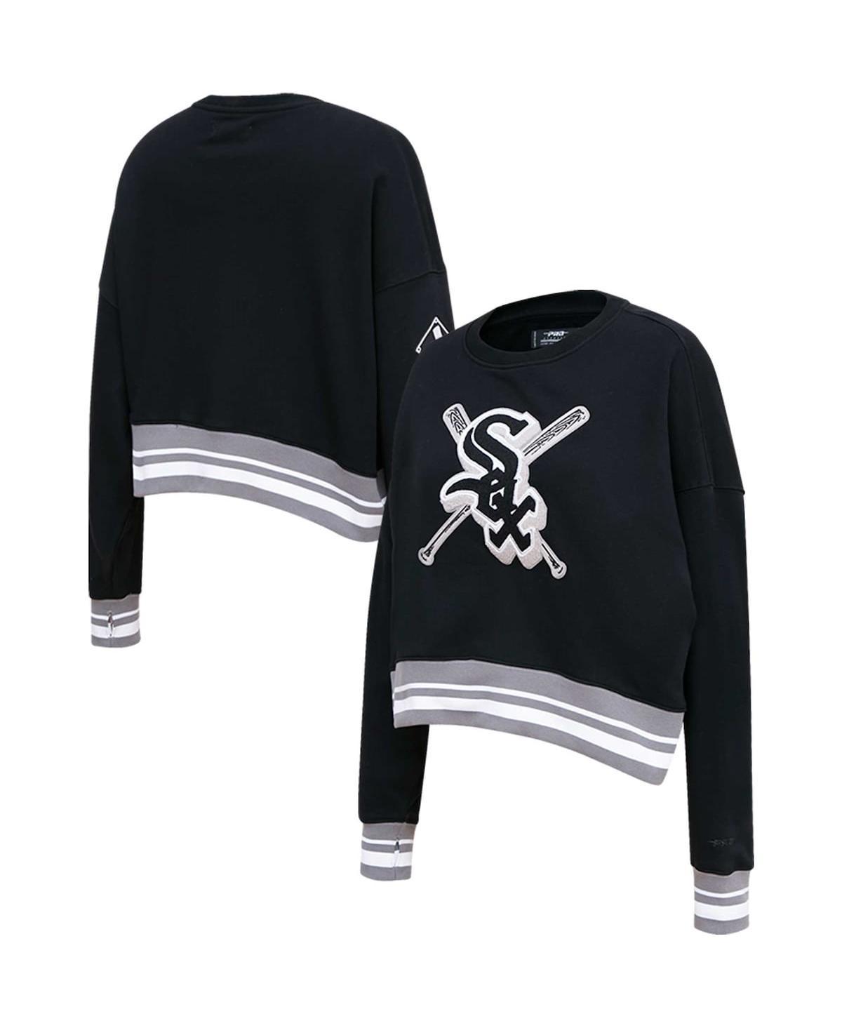 Womens Pro Standard Black Chicago White Sox Mash Up Pullover Sweatshirt product image