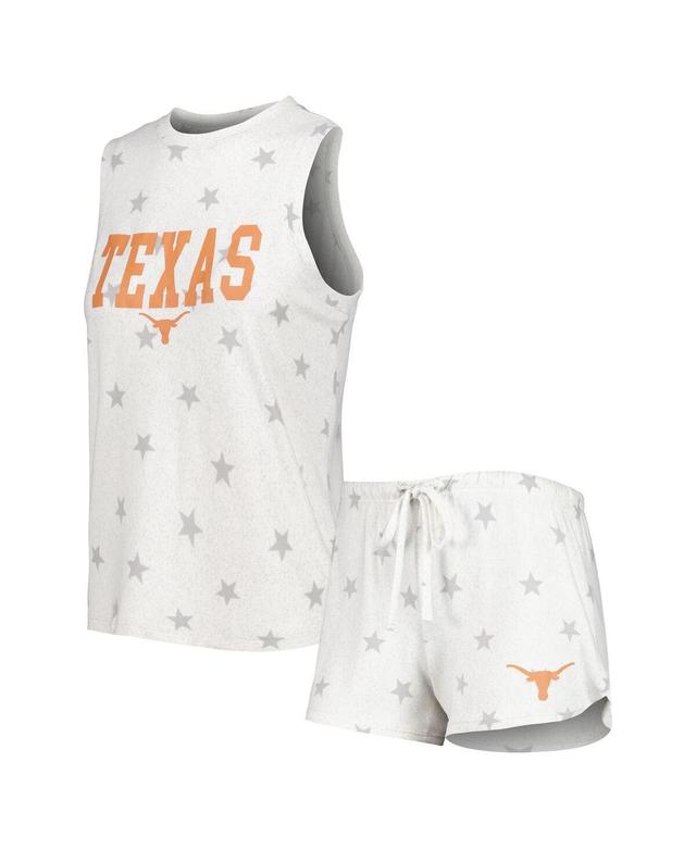 Womens Concepts Sport Cream Texas Longhorns Agenda Stars Tank Top and Shorts Sleep Set Product Image