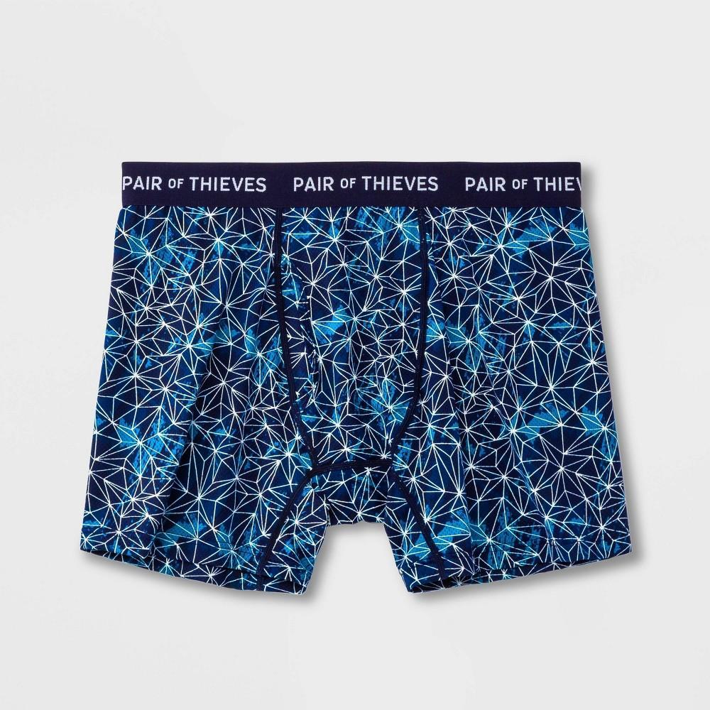 Pair of Thieves Mens Super Fit Web Boxer Briefs - Blue/Purple/White L: Quick-Dry Microfiber, Mid Rise, Opaque Product Image