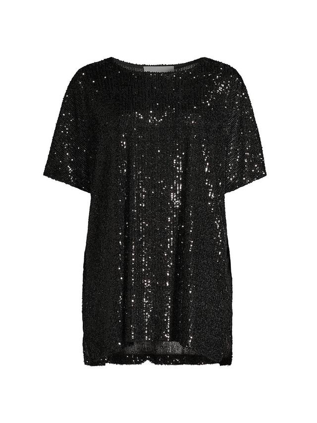 Womens All Dressed Up Sequin Knit Caftan Top Product Image