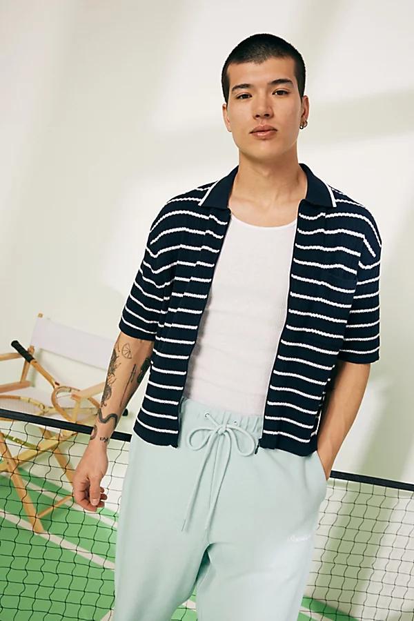 Standard Cloth Nautical Zip-Up Polo Sweater Mens at Urban Outfitters Product Image