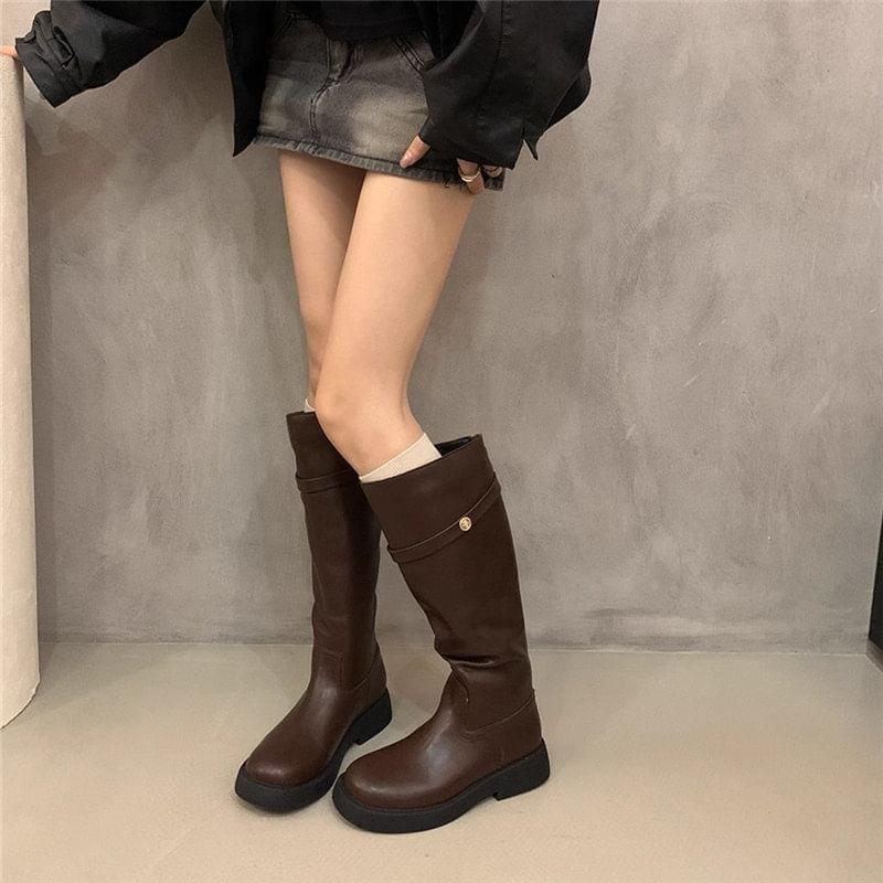 Faux Leather Tall Boots product image