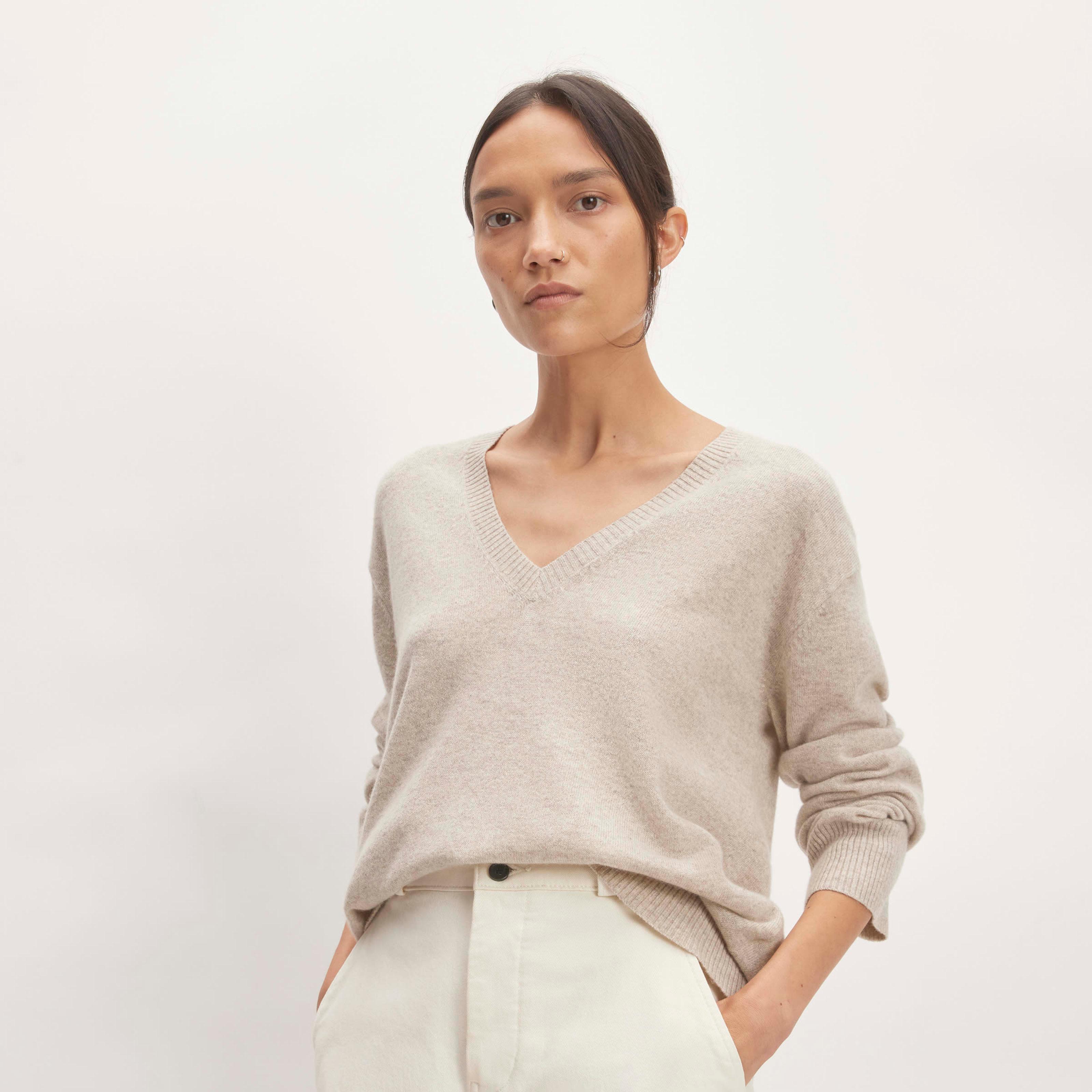 Womens Cashmere Relaxed V-Neck Sweater by Everlane Product Image