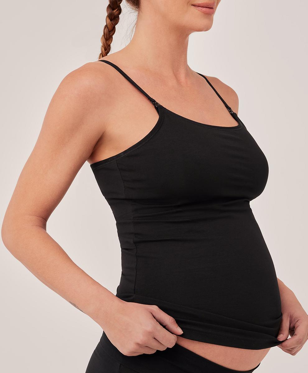 Womens Black Maternity Nursing Camisole S Product Image