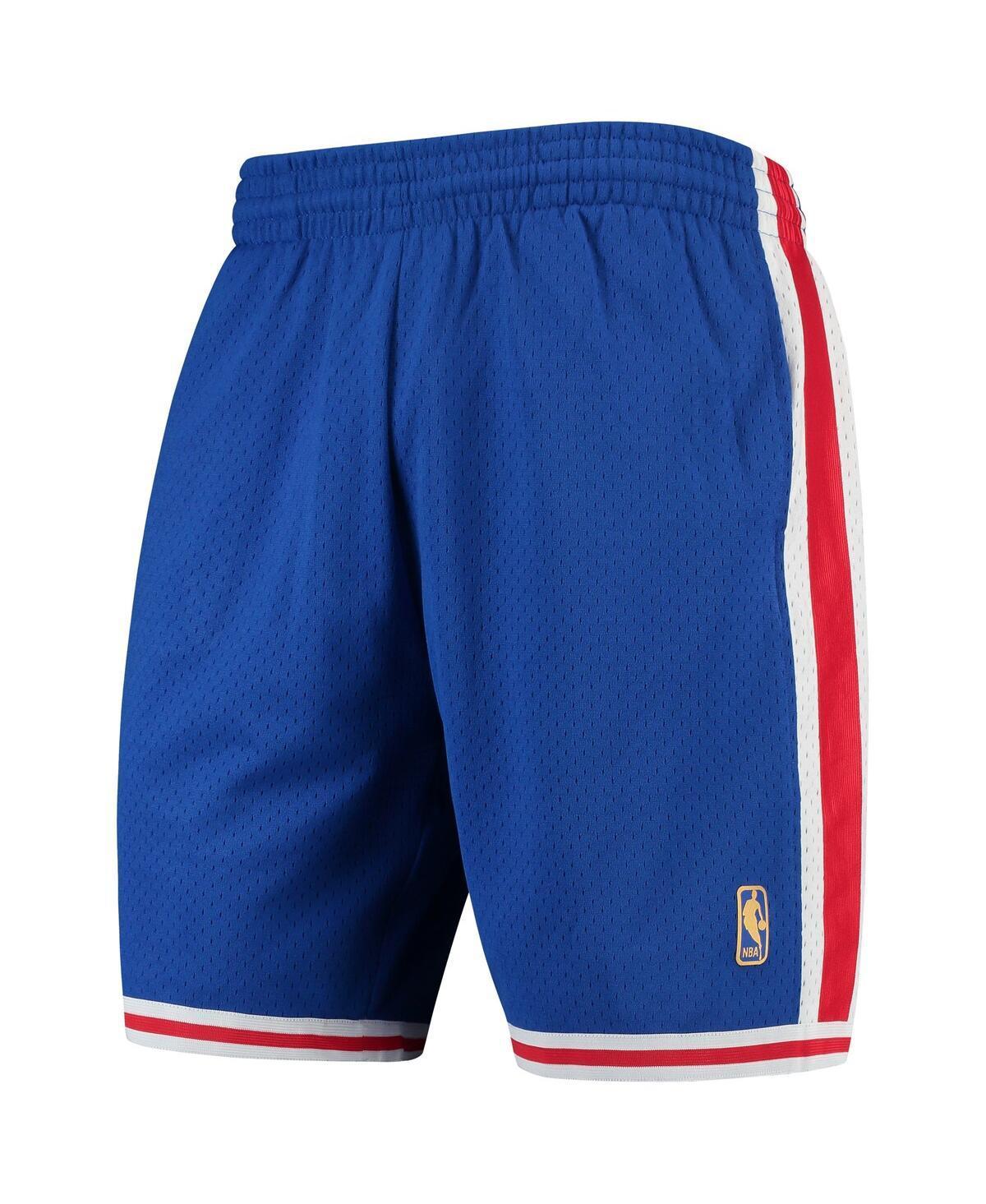 Mens Mitchell & Ness Royal Philadelphia 76ers Hardwood Classics Team Swingman Shorts Product Image