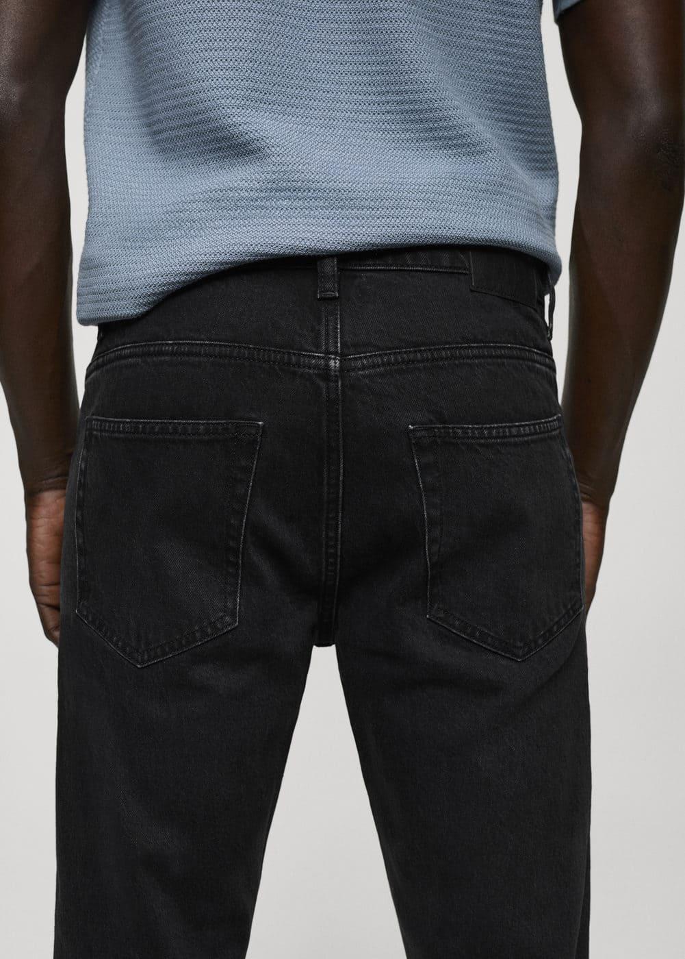 MANGO MAN - Ben tapered fit jeans black denimMen Product Image