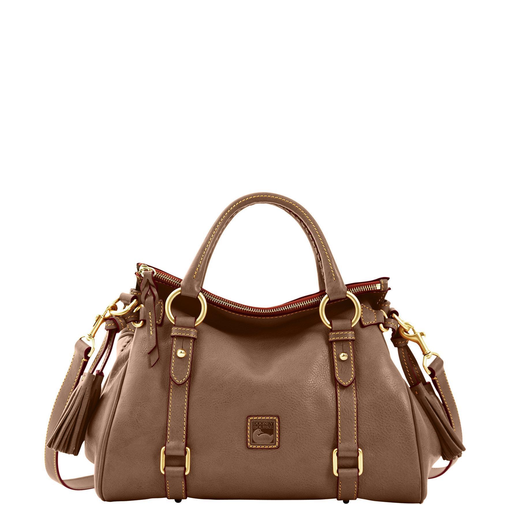 Dooney & Bourke Womens Florentine Leather Satchel Bag in Elephant Product Image