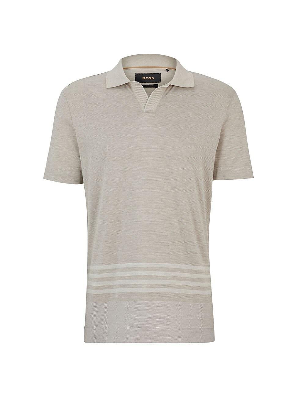 Mens Cotton-Silk Polo T-Shirt Product Image