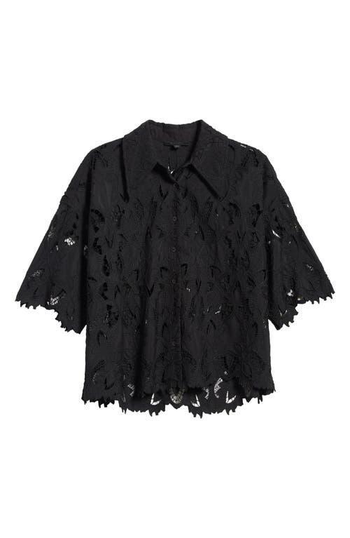 Charli Relaxed Fit Embroidered Shirt In Black Product Image