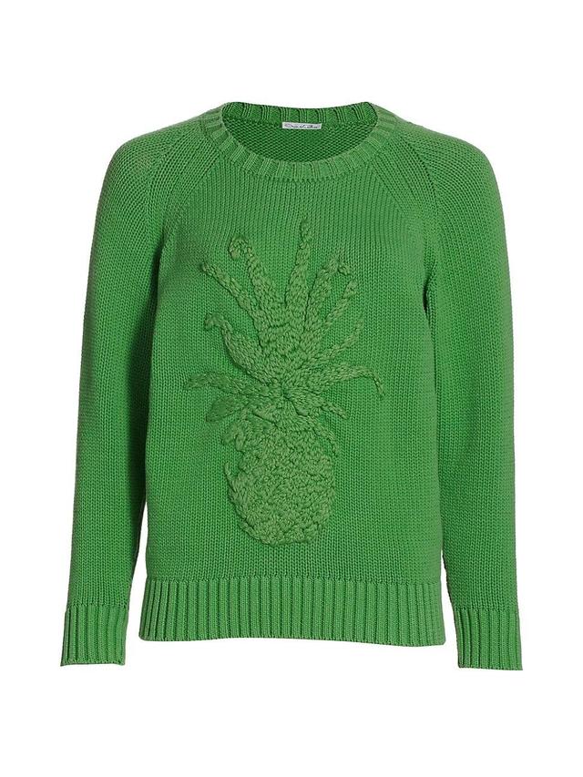 Womens Pineapple-Embroidered Sweater Product Image