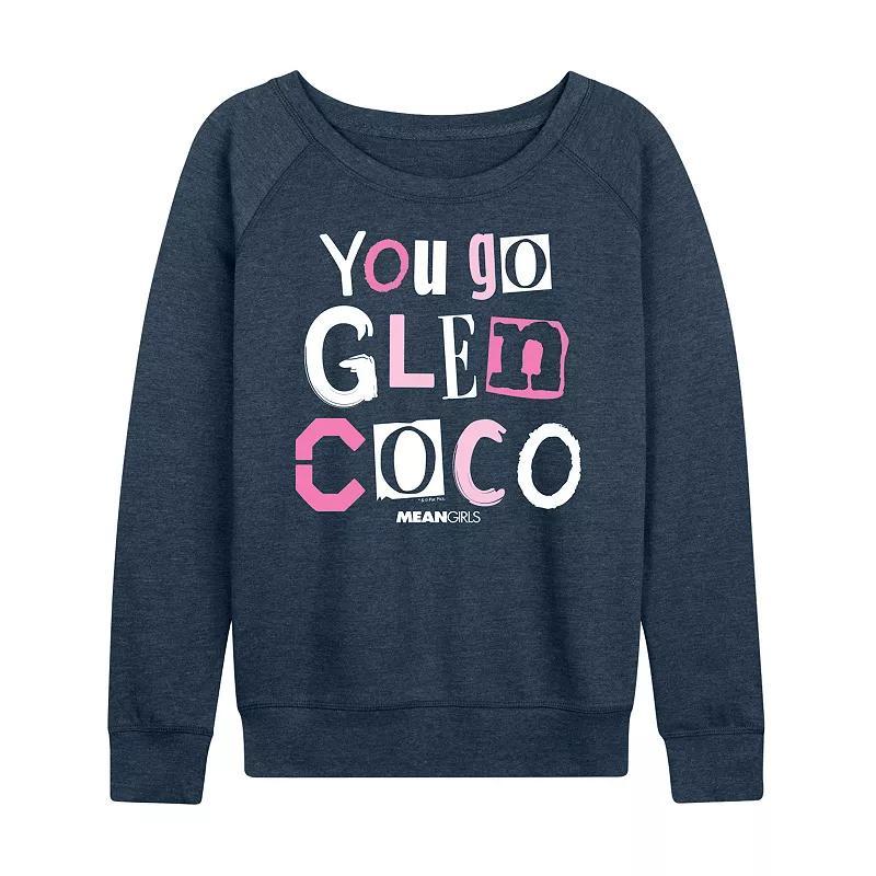 Womens Mean Girls You Go Glen Coco Lightweight French Terry Sweatshirt Grey Indigo Product Image