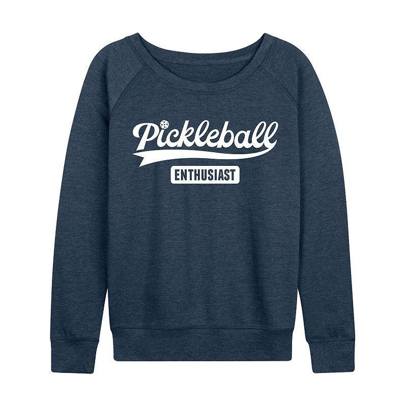 Womens Pickleball Enthusiast Slouchy Graphic Sweatshirt Med Red Product Image