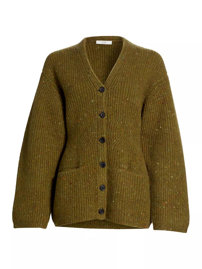 Wool-Blend Ribbed Cardigan product image