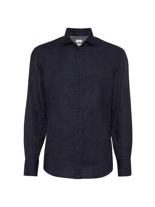 Mens Palm Jacquard Slim-Fit Shirt Product Image