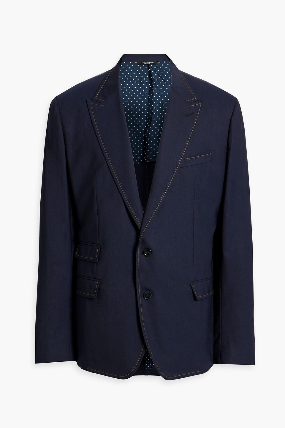 Embroidered Wool-blend Blazer In Navy product image