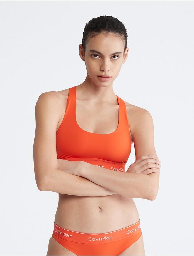 Calvin Klein Womens Modern Performance Unlined Bralette - Orange - XS Product Image