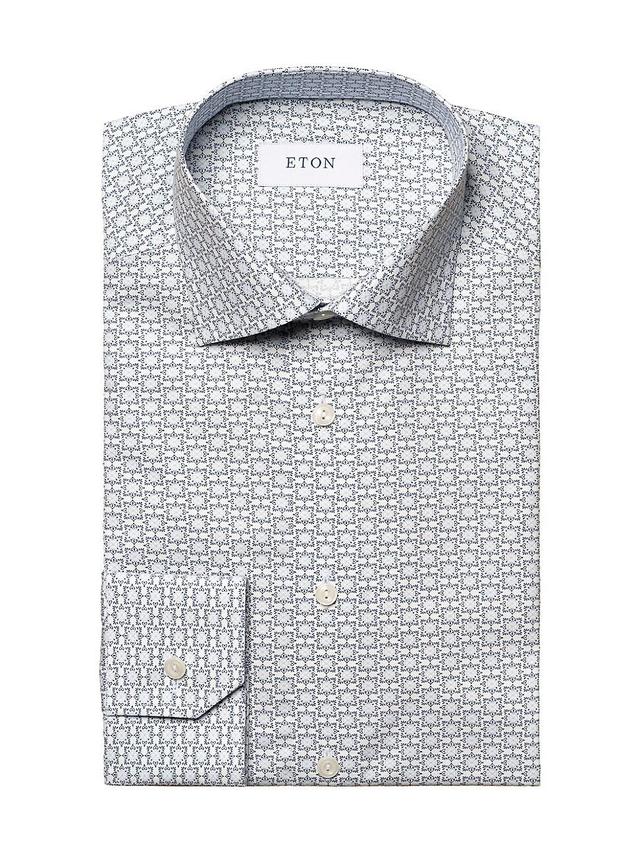 Eton Contemporary Fit Geometric Medallion Print Dress Shirt Product Image