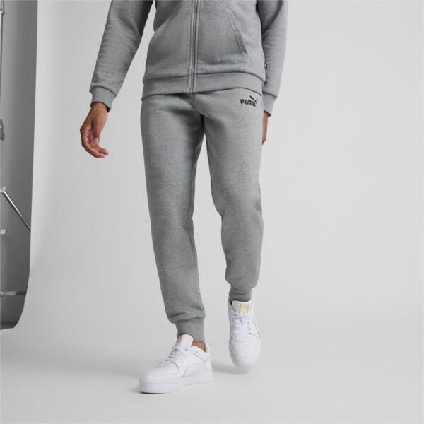 PUMA Essentials Logo Men's Sweatpants in Medium Grey Heather Product Image