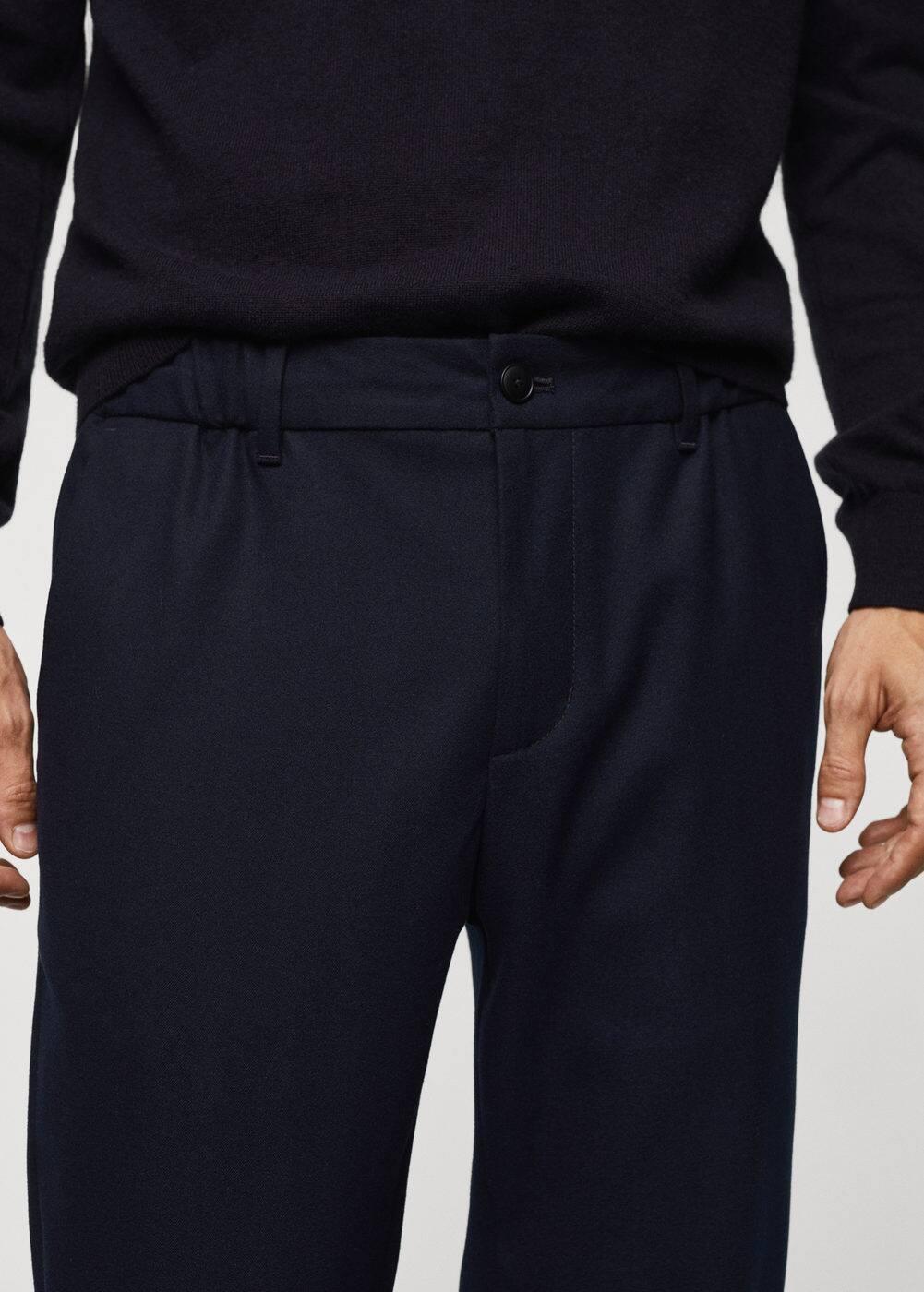 MANGO MAN - Slim-fit jogger pants with drawstring navyMen Product Image