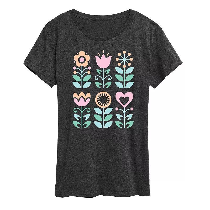 Womens Scandinavian Flowers Flowy Tee Product Image