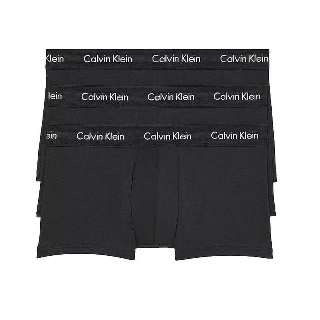 Calvin Klein Underwear Cotton Stretch Low Rise Trunks 3-Pack Men's Underwear Product Image