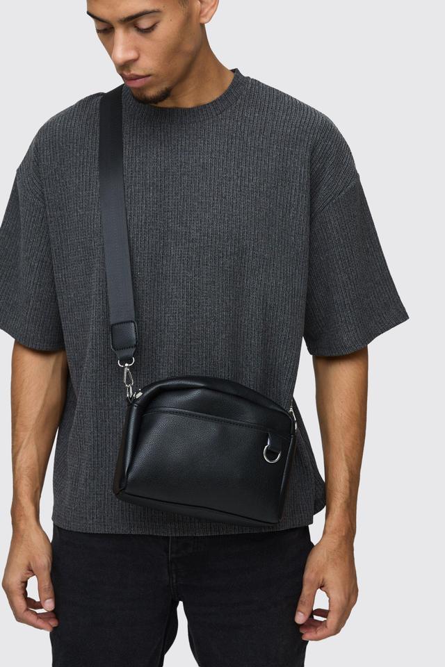 Soft Faux Lather Cross Body Bag | boohooMAN USA Product Image