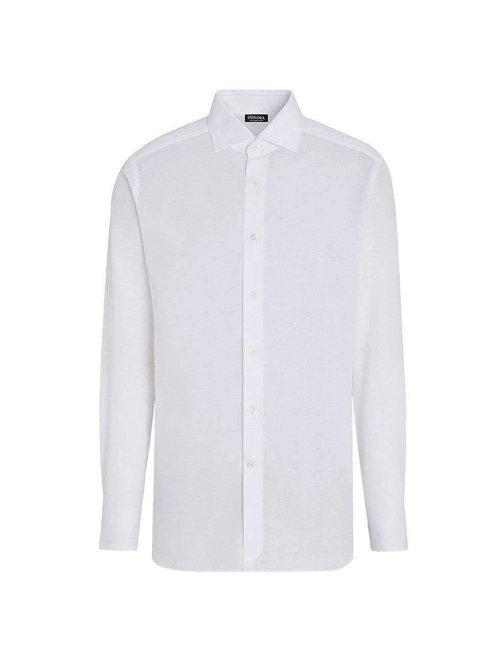 Mens Centoventimila Cotton and Linen Shirt Product Image