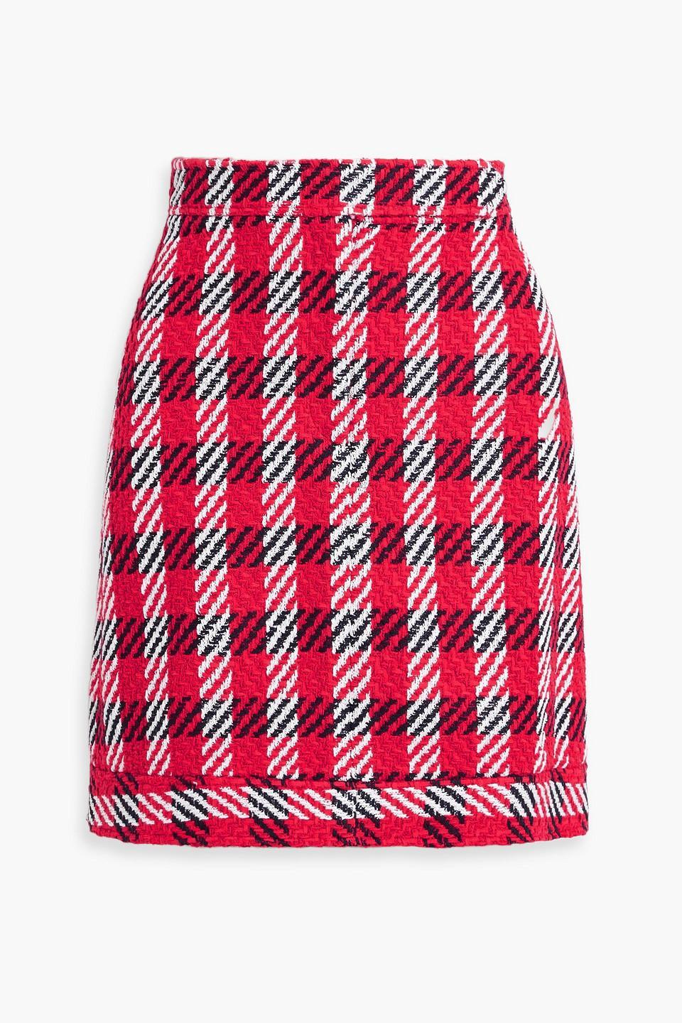 Tweed Skirt In Red Product Image