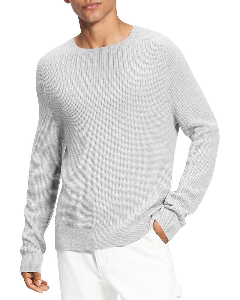 Theory Long Sleeve Crewneck Herringbone Knit Sweater Product Image