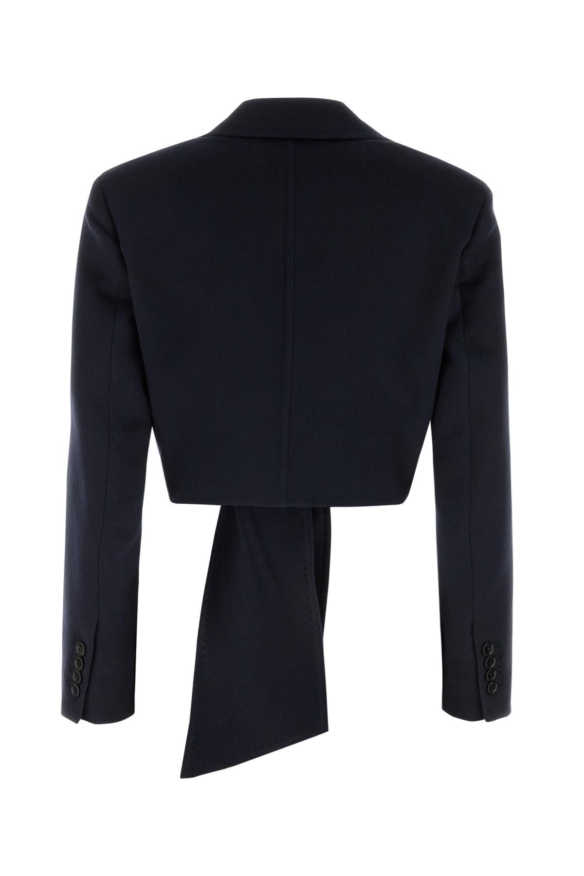 MAX MARA Sash Detailed Straight Hem Cropped Jacket In Multicolor Product Image