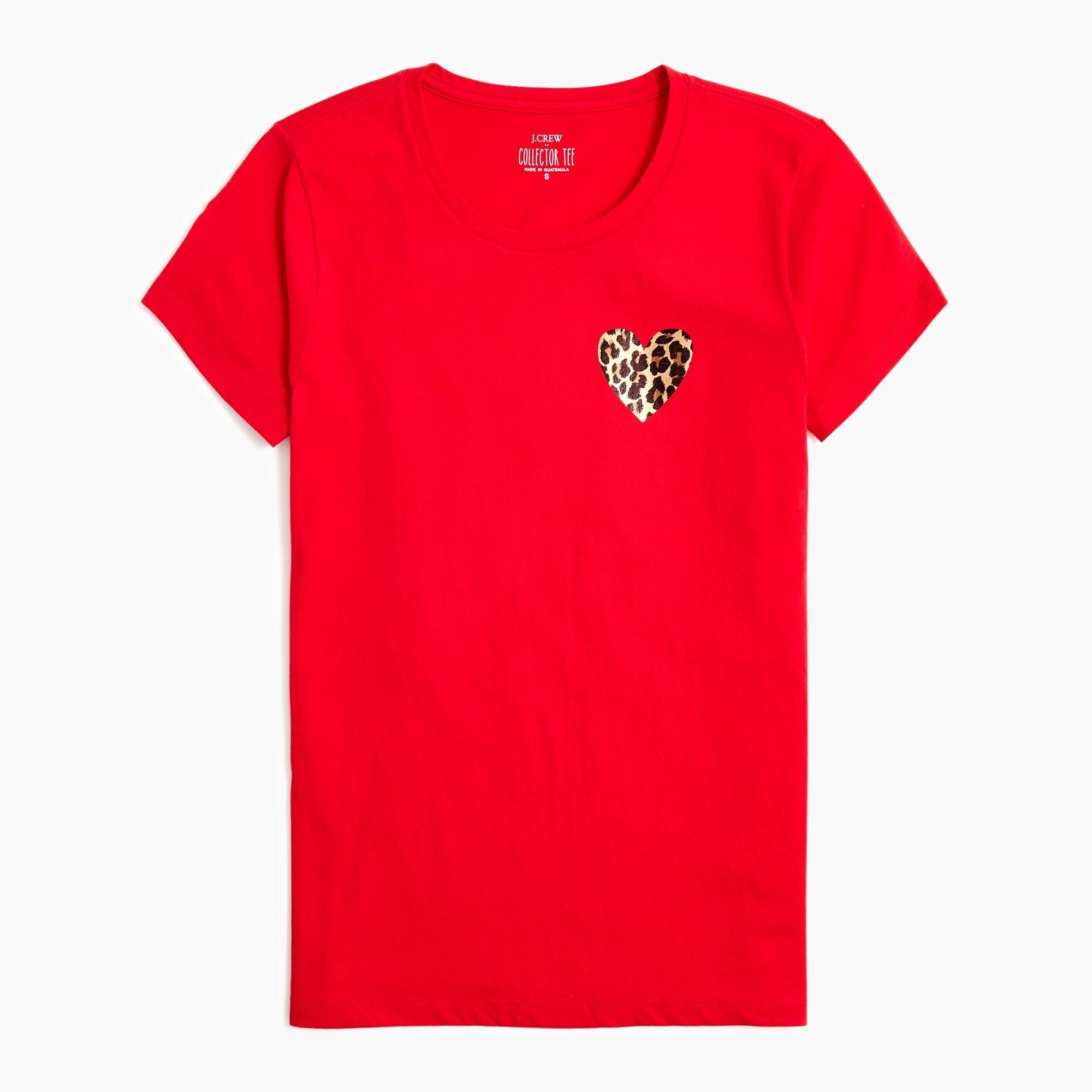 Leopard heart graphic tee Product Image