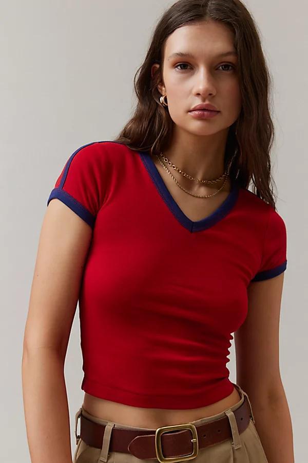 BDG Too Perfect V Neck Tee Womens at Urban Outfitters Product Image