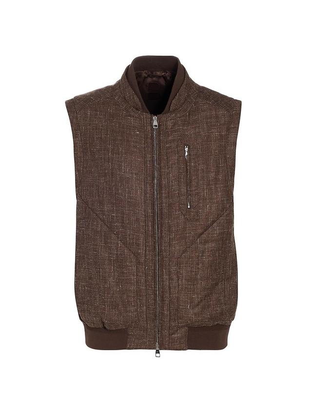 Mens Padded Wool-Blend Vest Product Image