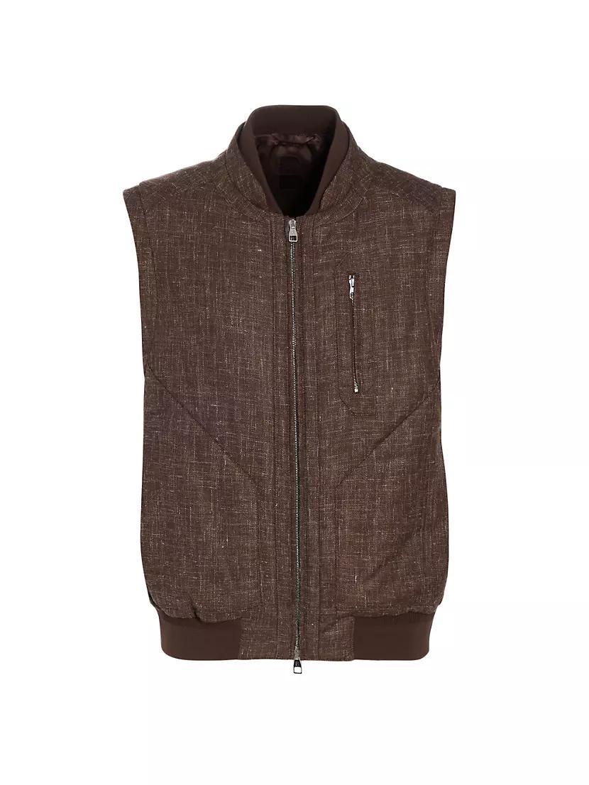 Padded Wool-Blend Vest Product Image