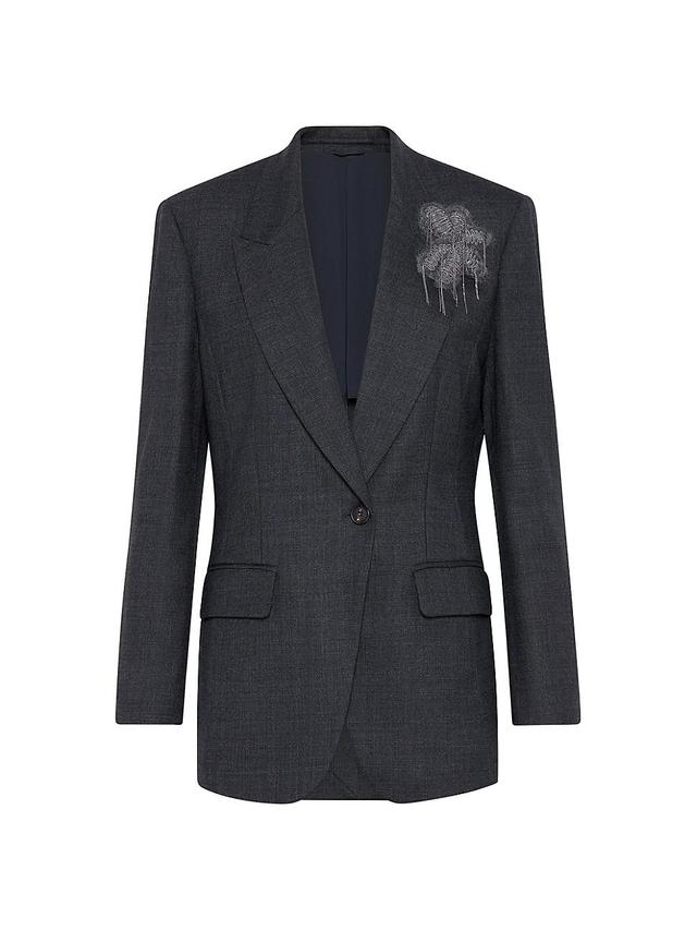 Womens Comfort Virgin Wool Grisaille Blazer Product Image