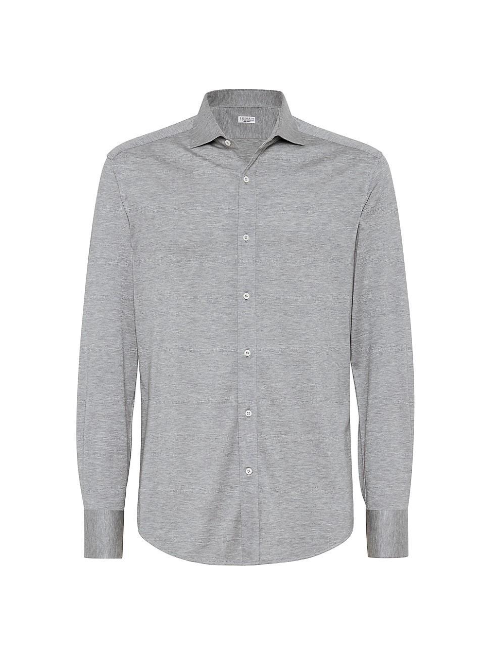 Mens Silk and Cotton Lightweight Jersey Shirt Product Image