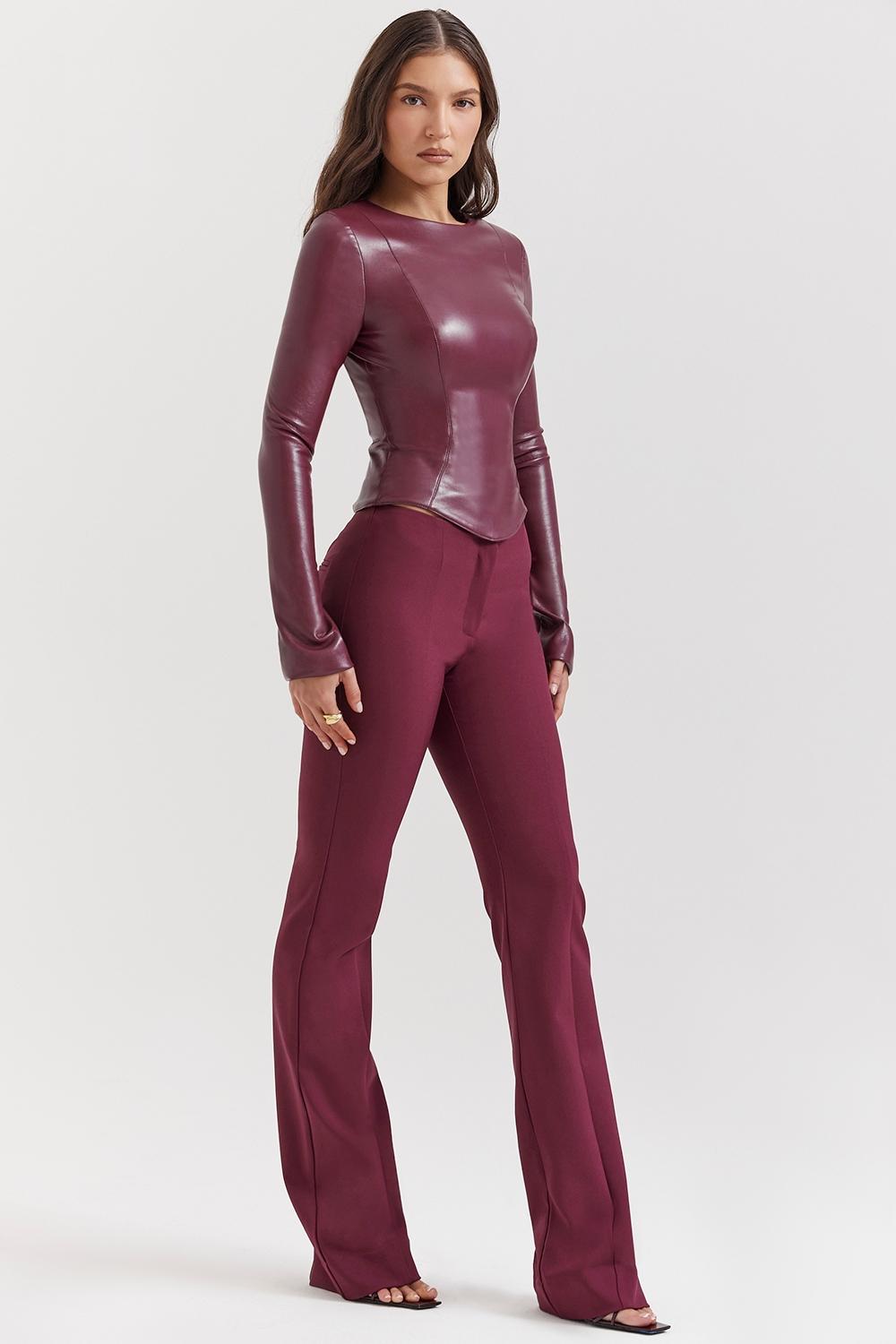 Lillie Wine Trousers Product Image