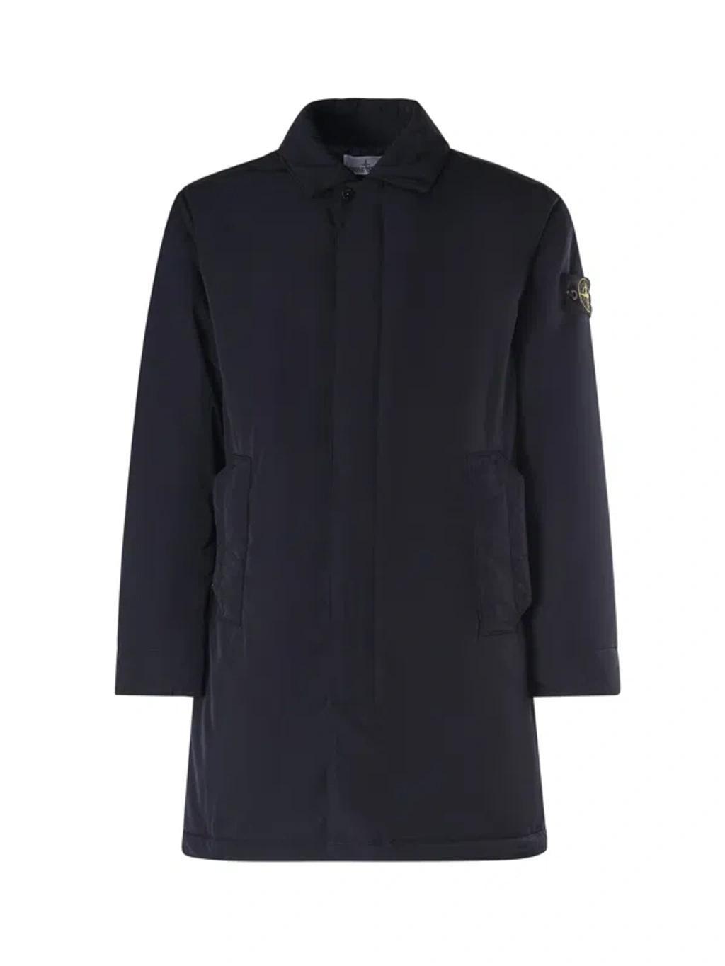 STONE ISLAND Jacket With Large Side Pockets In Blue Product Image