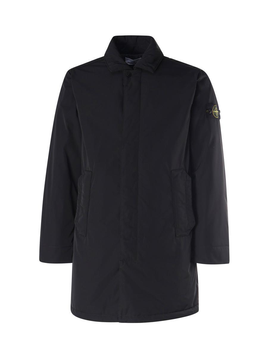 STONE ISLAND Jacket With Large Side Pockets In Blue Product Image