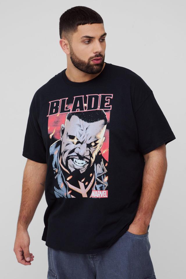 Plus Oversized Blade Comic License Print T-Shirt | boohooMAN USA Product Image