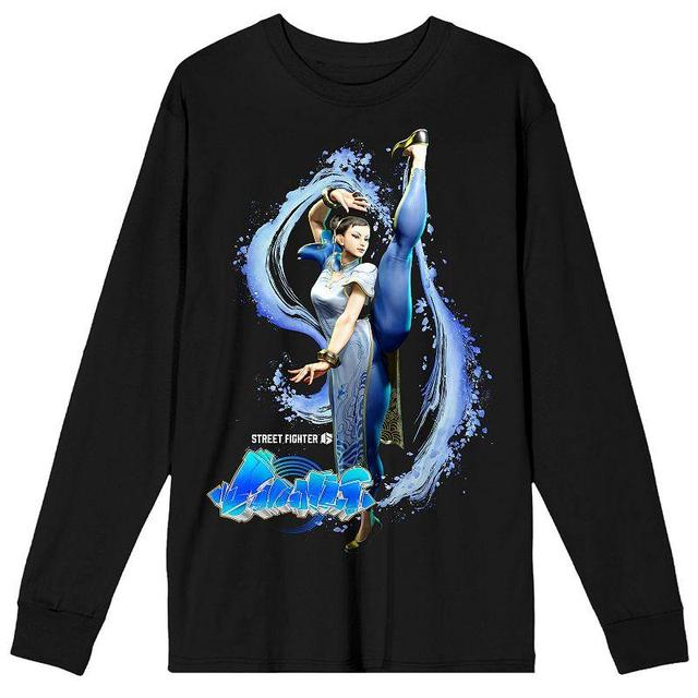 Mens Street Fighter VI Chun Li Long Sleeve Graphic Tee Product Image