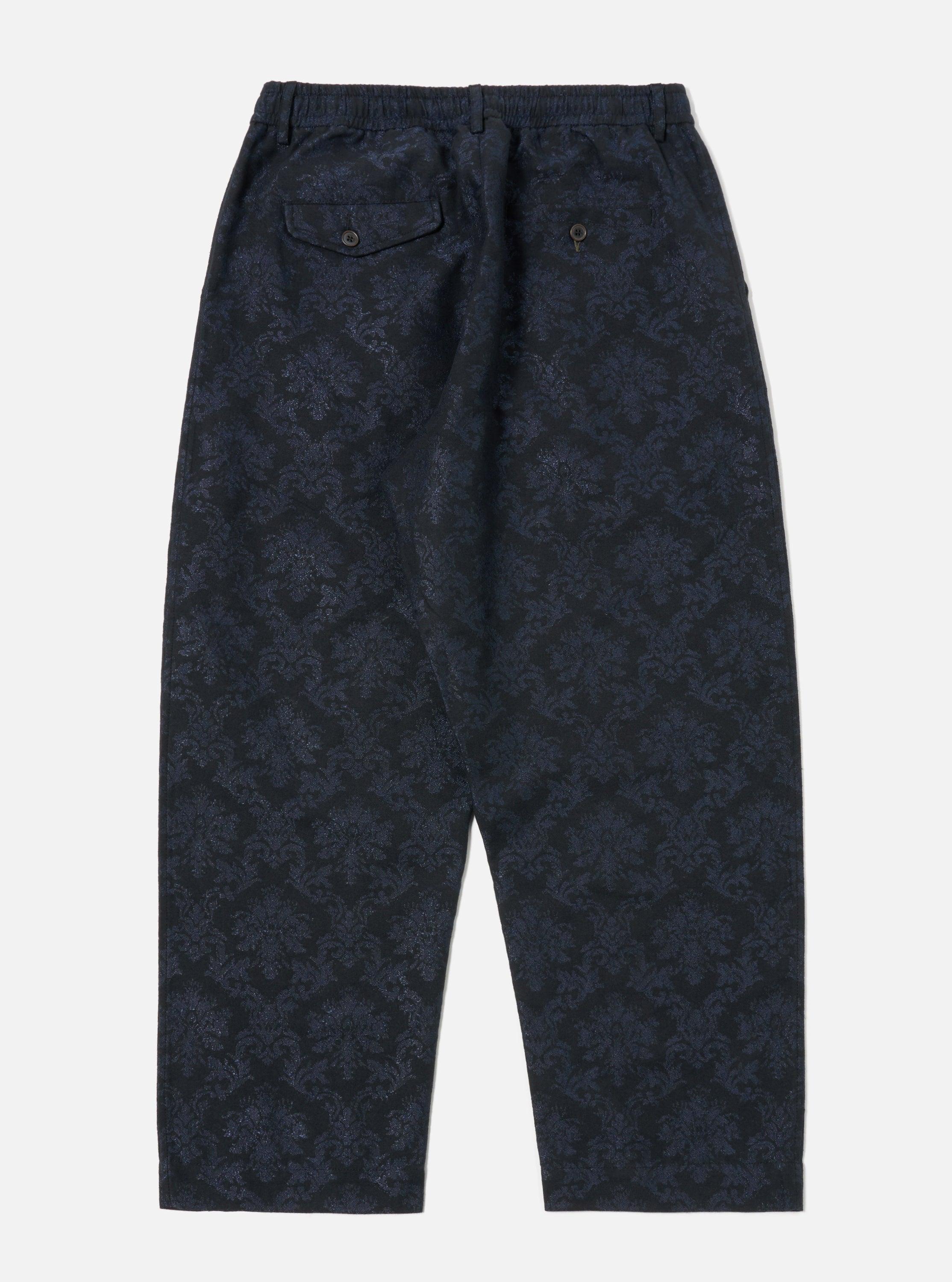 Universal Works Oxford Pant in Black Starry Night Cotton Mix Product Image