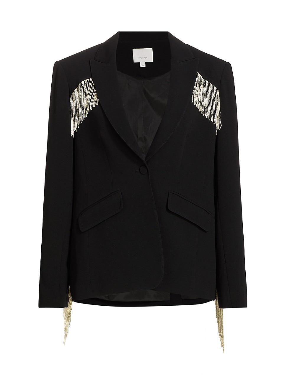 Cinq a Sept Beaded Fringe Ira Blazer Size 0. Product Image