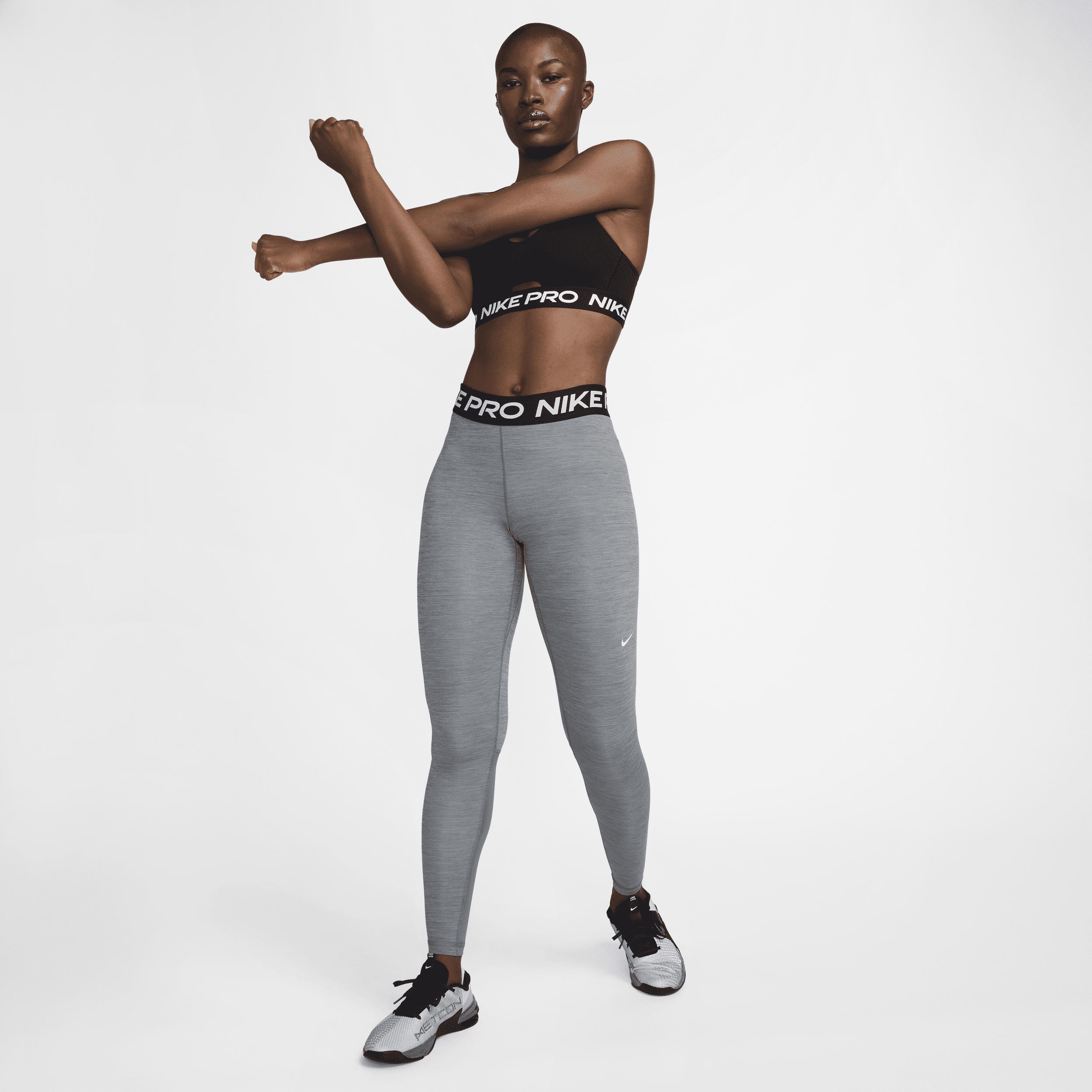 Nike Womens Pro 365 Tights - Black/Smoke Grey Heather/White Product Image