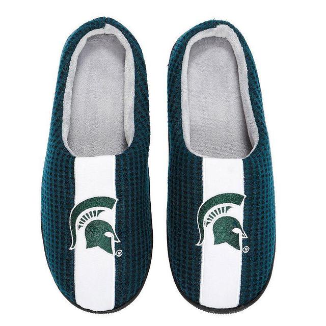 Mens FOCO Michigan State Spartans Team Stripe Memory Foam Slide Slippers Product Image