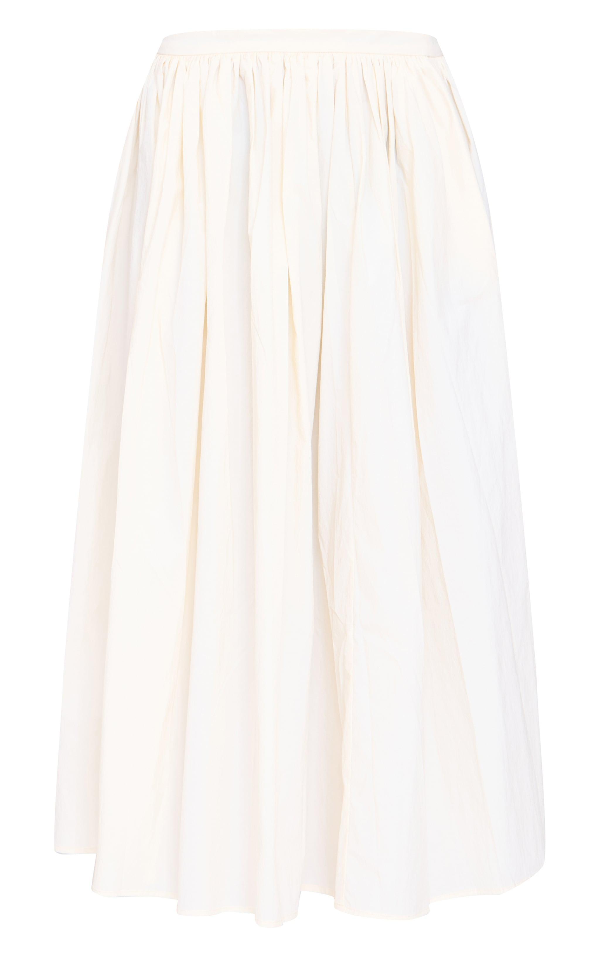 Cream Woven Floaty A Line Midaxi Skirt Product Image