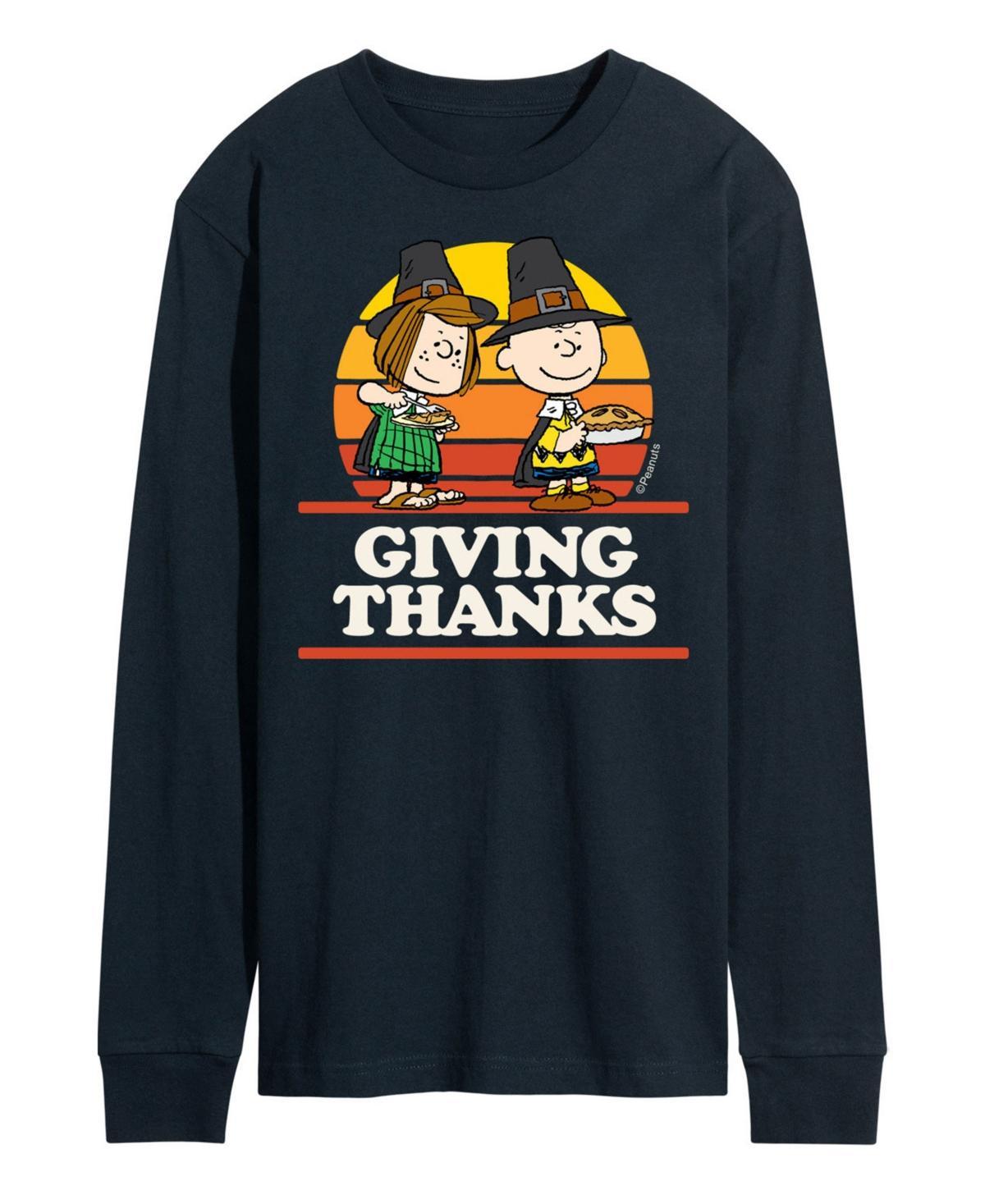 Airwaves Mens Peanuts Giving Thanks Long Sleeve T-shirt Product Image