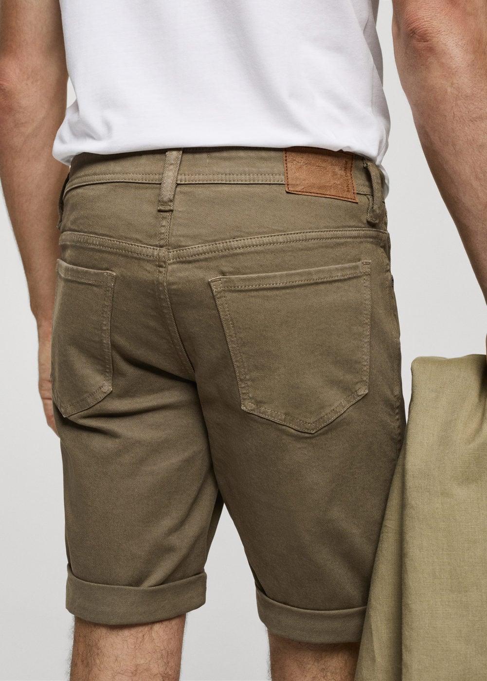 Mango Mens Denim Bermuda Shorts Product Image